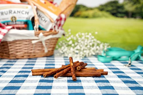 TRURANCH All-Natural Rawhide Free Dog Treats, 5" Sticks (Beef), with Hydrolyzed Collagen 50% Protein, Healthy Treats, Limited Ingredients Dog Chew, for Small, Medium, and Large Dogs